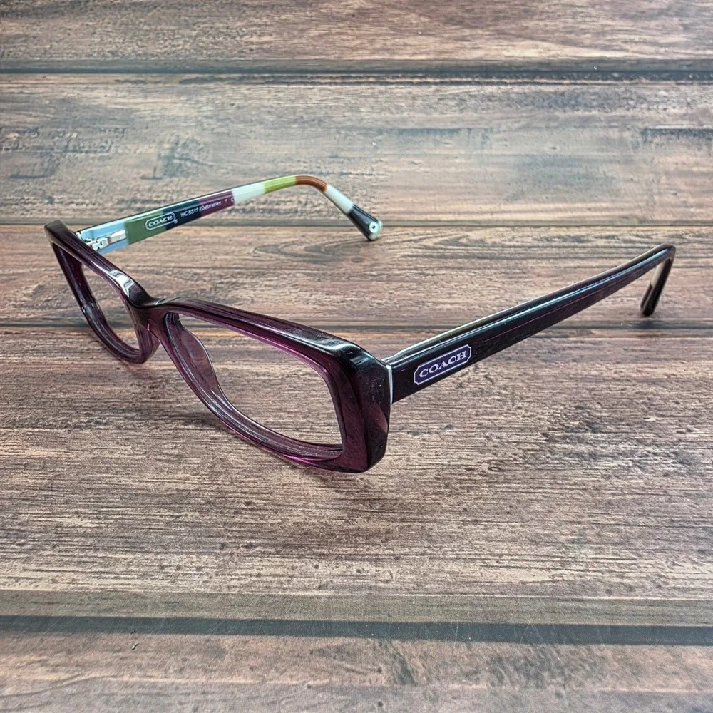 Coach HC 6011 Gabrielle Plum Purple Rectangular Eyeglass Frames 51-15-135